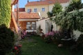 Small courtyard of family house in centre of ÃÅeskÃÂ© BudÃâºjovice, South Bohemia